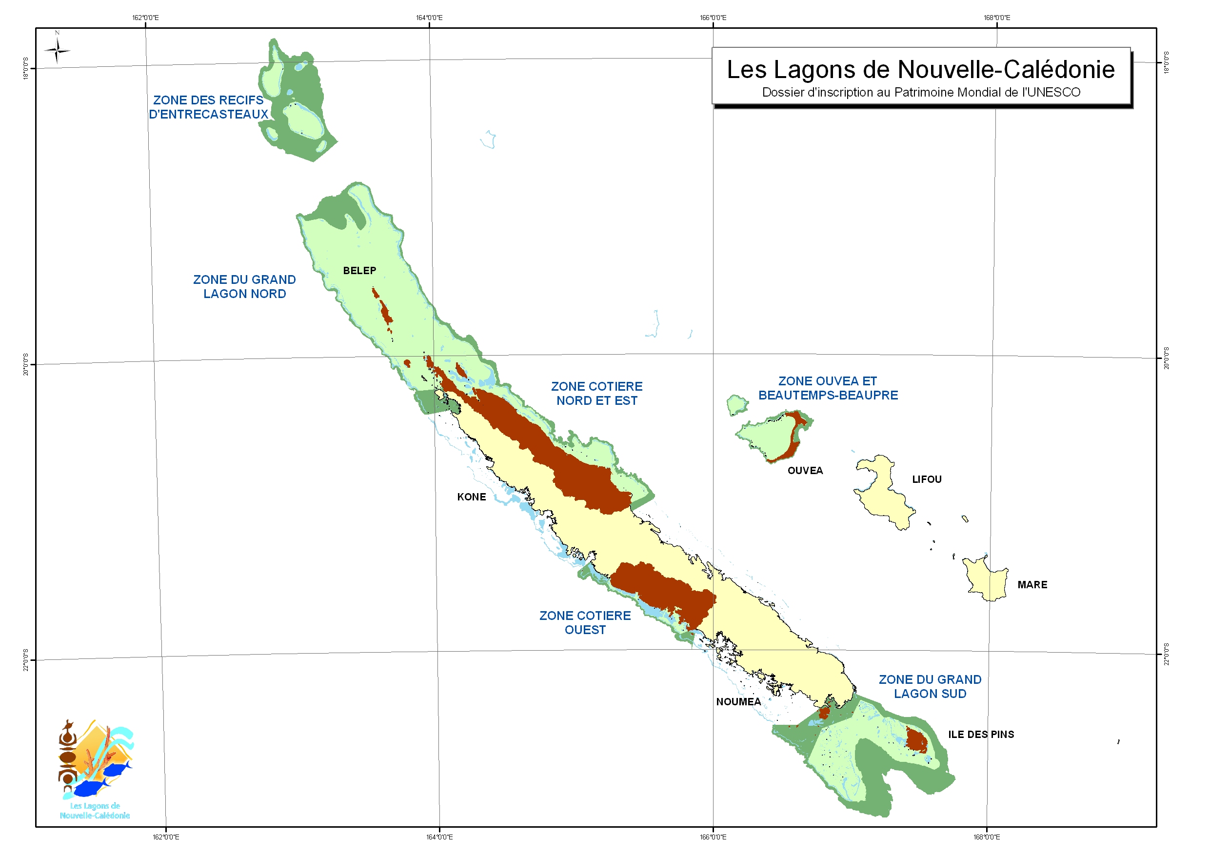 Lagons De Nouvelle Caledonie Diversite Recifale Et Ecosystemes Associes Cartes Unesco World Heritage Centre