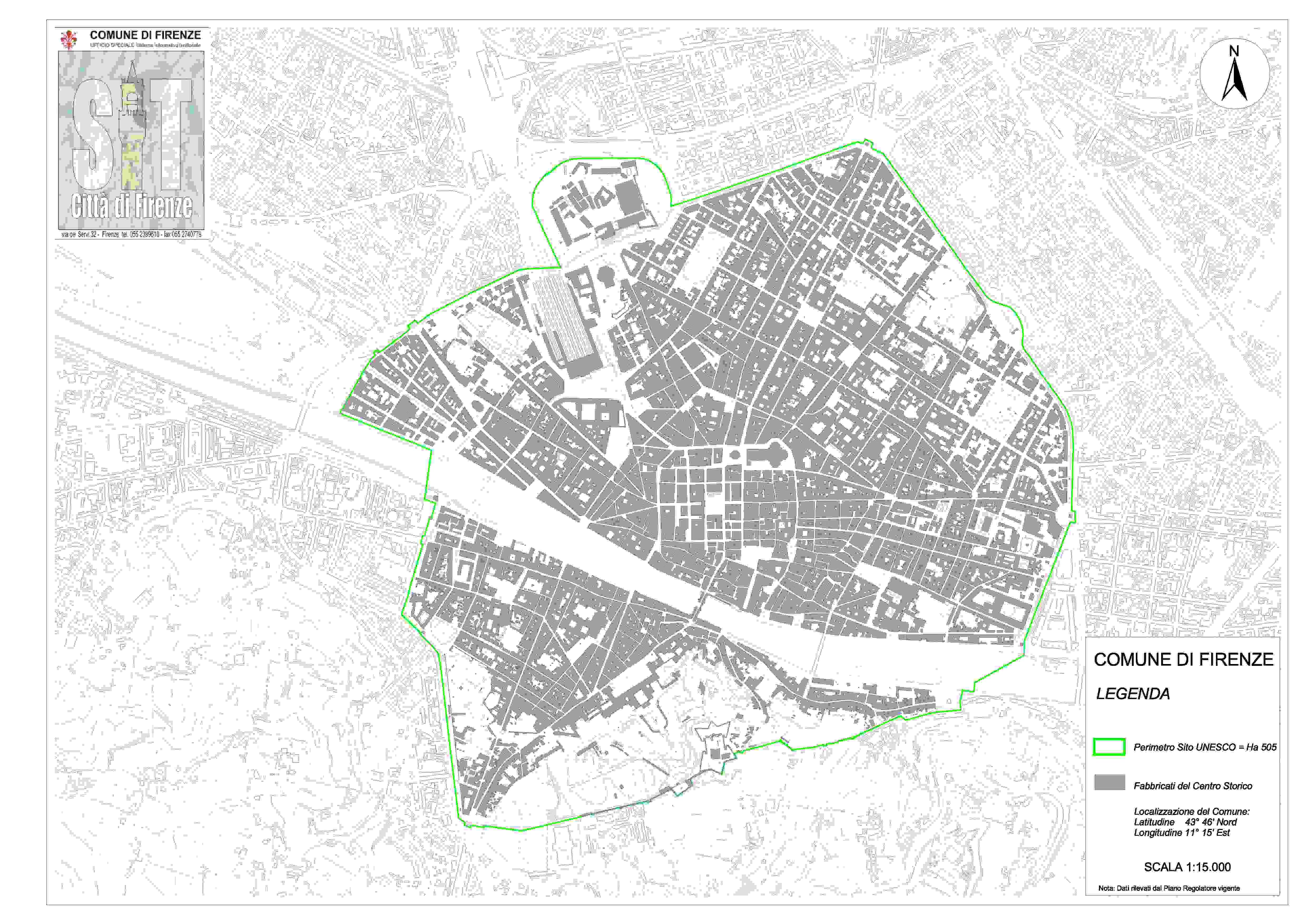 Florence On World Map Historic Centre Of Florence - Maps - Unesco World Heritage Centre