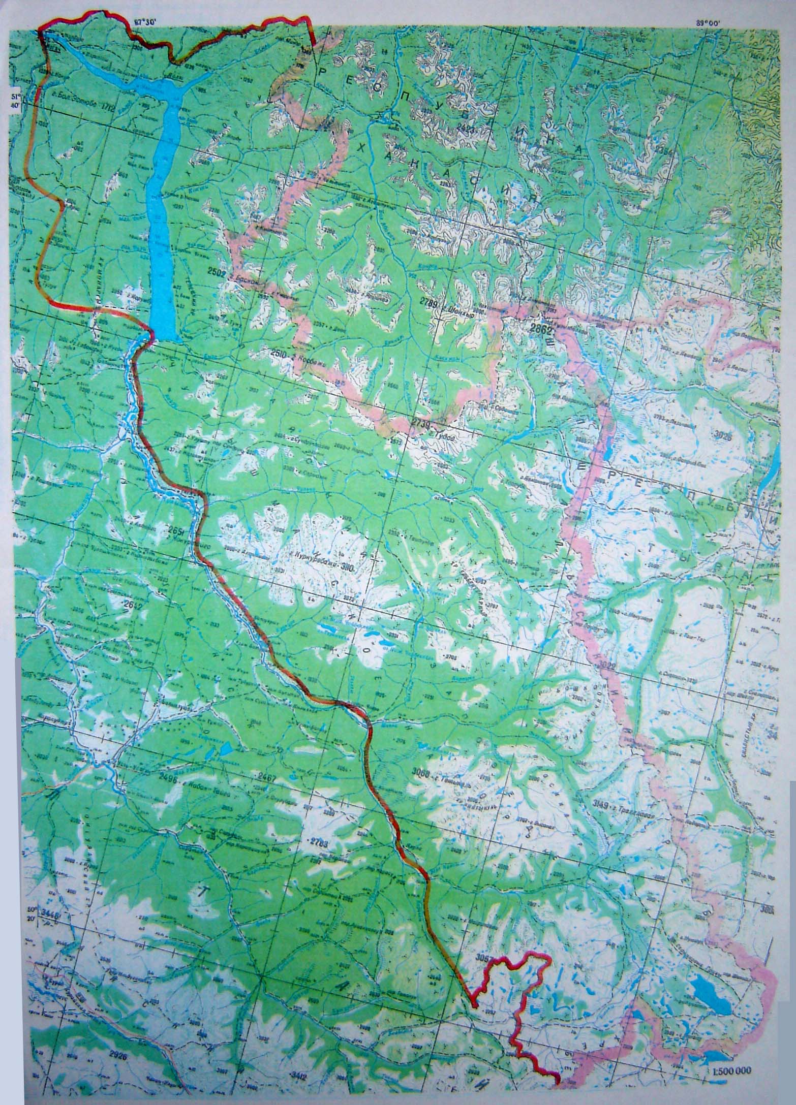 altai mountains map