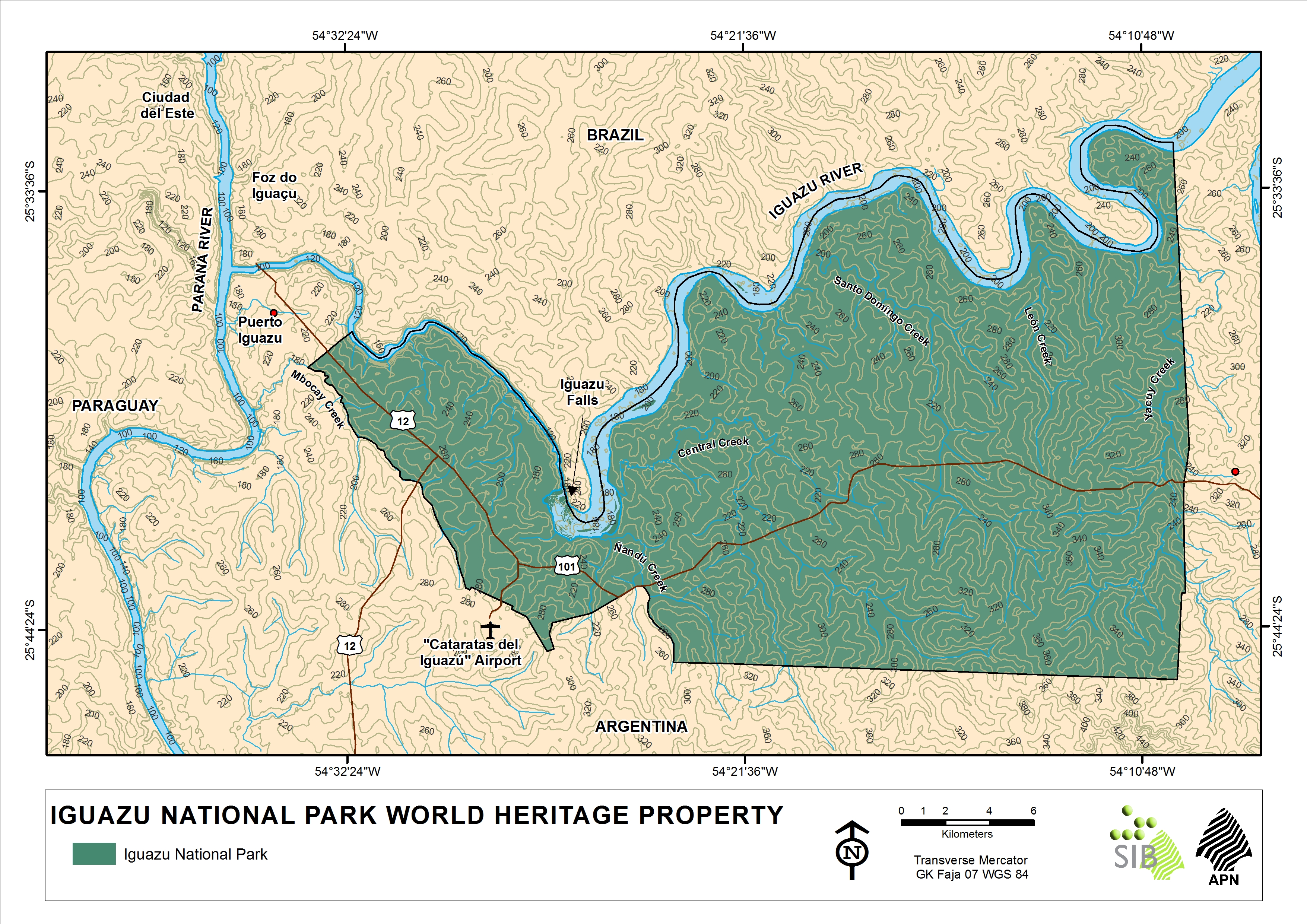 Iguazu National Park Map Iguazu National Park   Maps   UNESCO World Heritage Centre