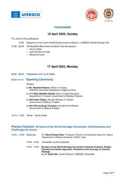 Sub-Regional Conference on World Heritage “The Next 50: Ways Forward for South Asia World Heritage” 
